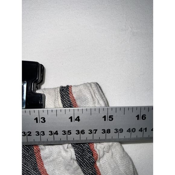 Just Living Shorts Womens Small Stripe Linen Blend Drawstring Summer Casual - Picture 5 of 6